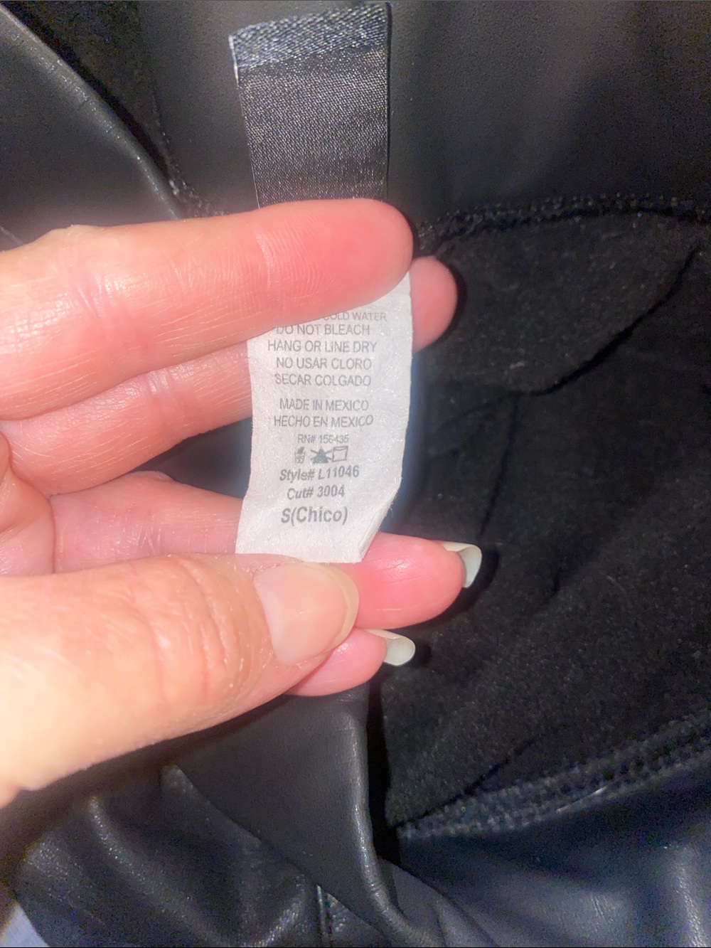 Windsor Black Faux Leather Leggings - Picture 3 of 3